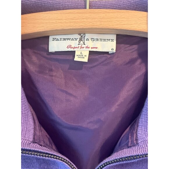 Fairway & Greene Purple Knit Sleeveless Pullover Vest W/ Half-Zip Closure Mens L - Picture 3 of 11
